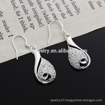 2015 DS001 new arrival plating silver earring diamond earring beautiful earring designs for women